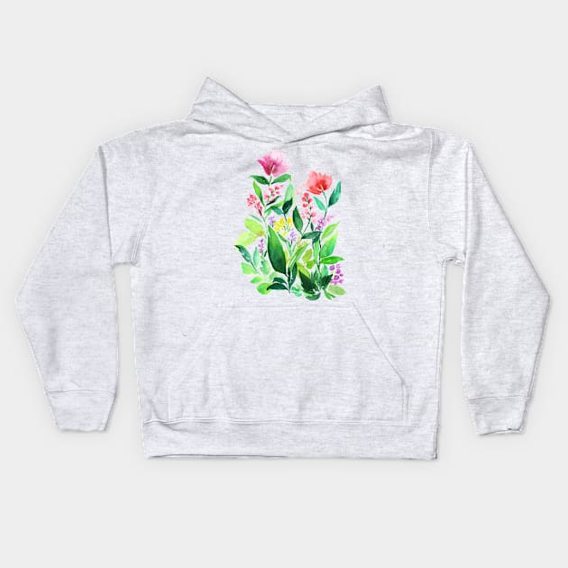 Garden Botanicals Kids Hoodie by jayennecuaart